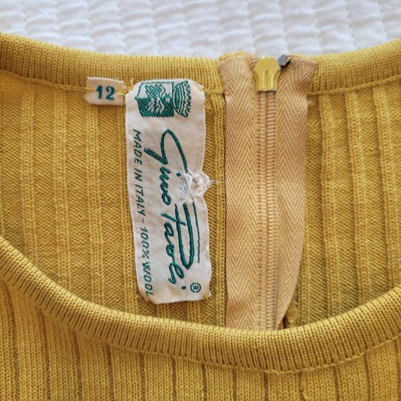 Gino Paoli Vintage Ribbed Knit Sweater Gold / Mustard - Picture 7 of 10